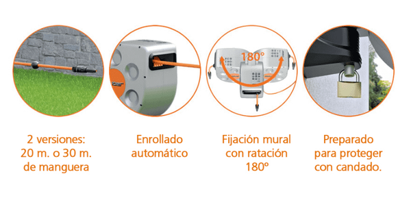 Enrollador Automatico Rotoroll Evolution 20m Claber